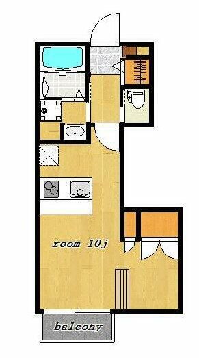 ALLURE腰越 203号室 間取り