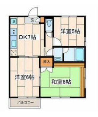 グランドヒル 203号室 間取り
