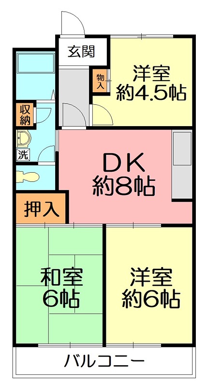 第２５明智ビル 0108号室 間取り