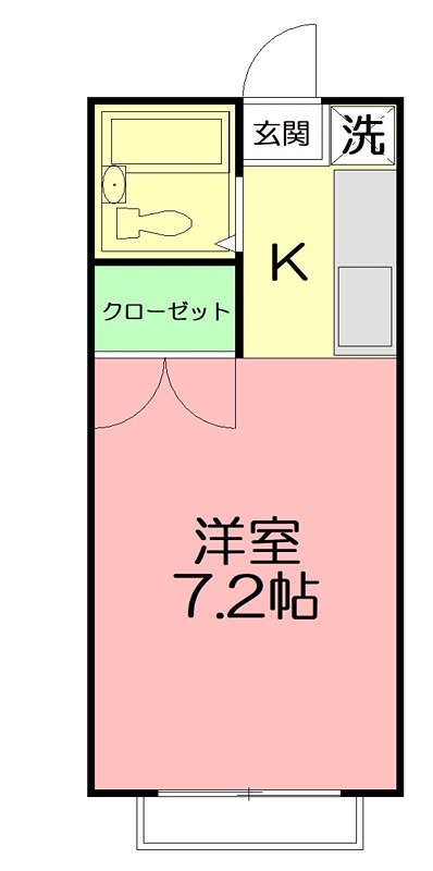 ヤマト南矢名ハウス A103号室 間取り