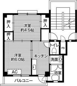ビレッジハウス愛川2号棟 401号室 間取り