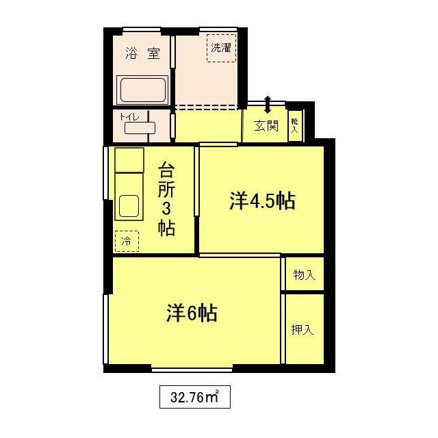 石田荘 101号室 間取り