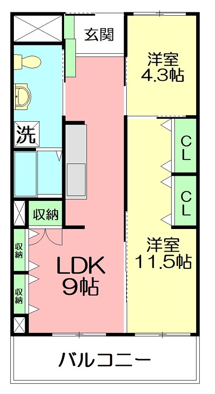 ベルジュ横濱本郷台 306号室 間取り