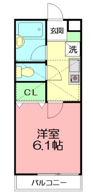 Ｐｏｎｙ　Ｖｉｌｌｅ　Ｂ棟 102号室 間取り