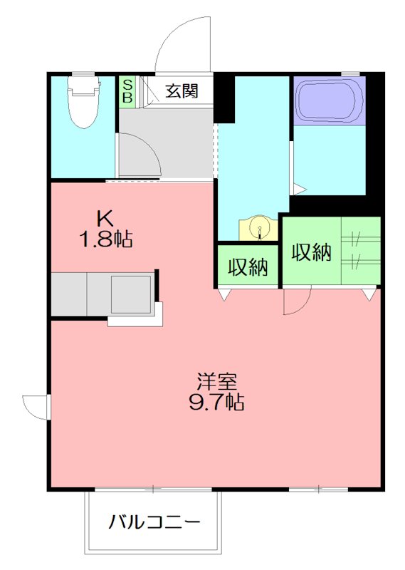 アベーテ栢山 201号室 間取り