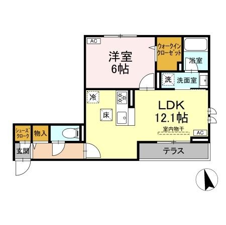レジデンス　オークリーフ 105号室 間取り