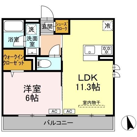 レジデンス オークリーフ 201号室 間取り