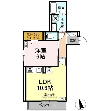 レジデンス オークリーフ 202号室 間取り