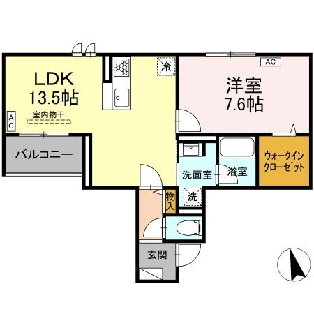 レジデンス オークリーフ 203号室 間取り