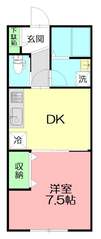 ＡＭハイツ 202号室 間取り