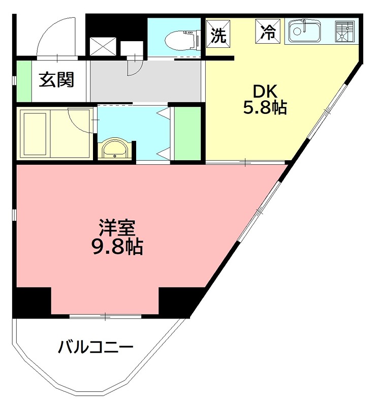 アクエリアリゾート 405号室 間取り