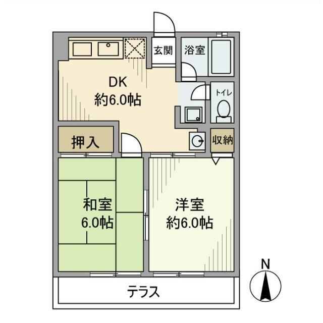 シティハイムアキヤマ 101号室 間取り