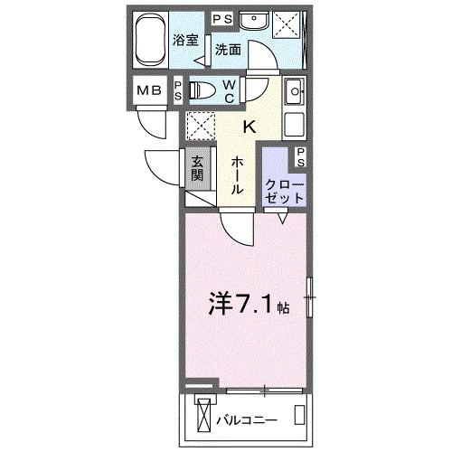 ヴァイオレット 203号室 間取り