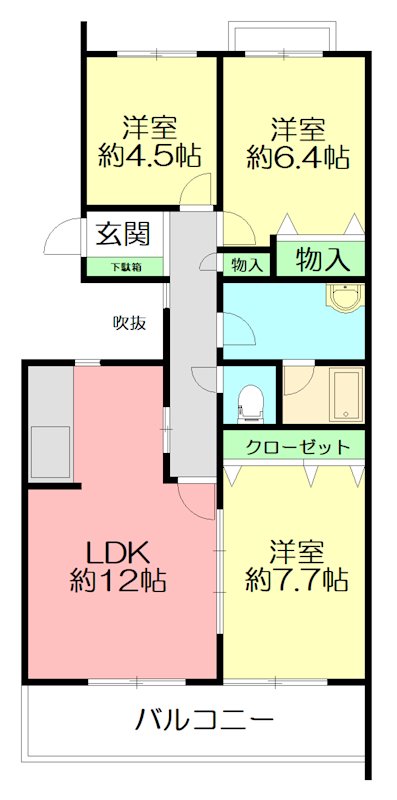 エガロス・エリシャン 203号室 間取り