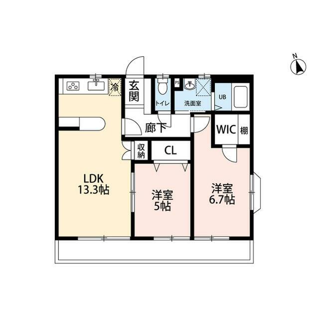 アムール　踊場 205号室 間取り