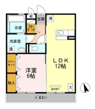 K・fines A棟 202号室 間取り