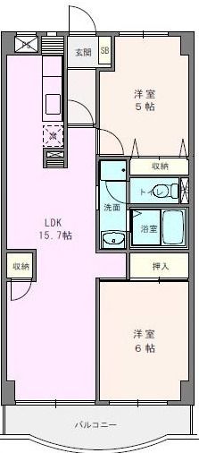 ボヌール秦野Ⅱ 512号室 間取り