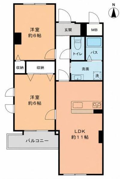メゾンM.K 102号室 間取り