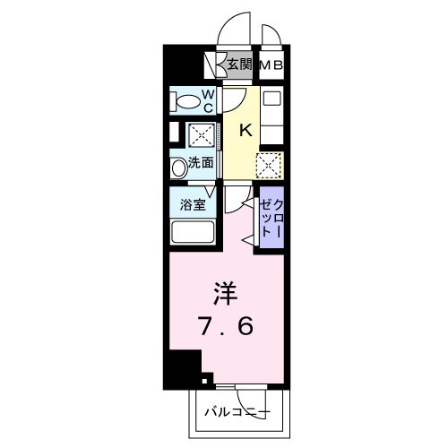 スアヴィス平塚八千代 707号室 間取り