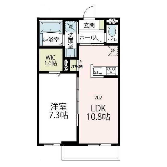 ヴァイセヴェレ鎌倉 202号室 間取り