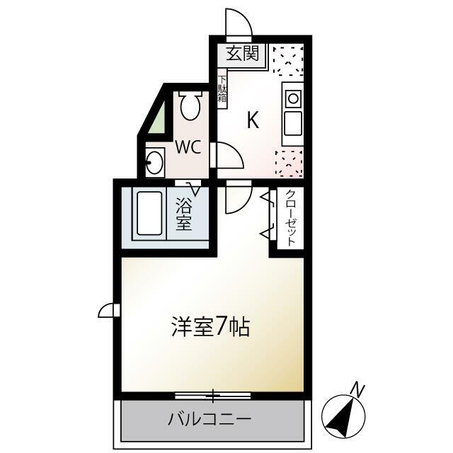 MQuarto湘南海岸公園Ⅱ 201号室 間取り