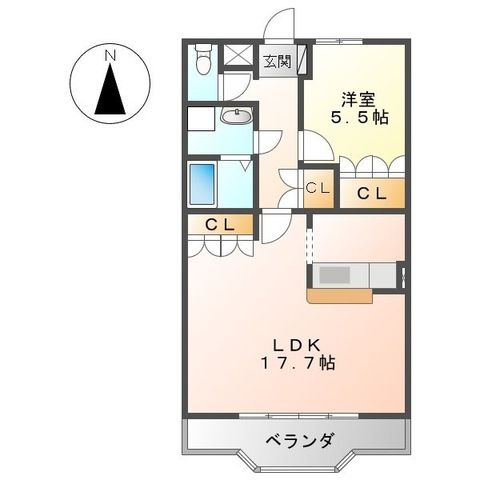 アンベリール・Ｋ・湘南 101号室 間取り