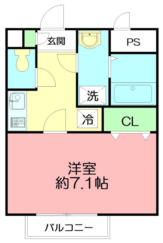 アムール寿来 101号室 間取り