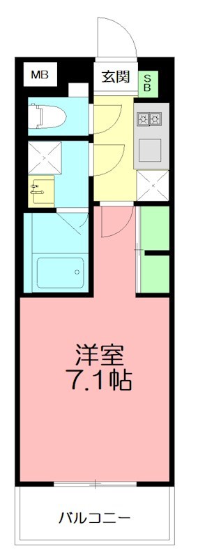 プライマル片瀬江ノ島 407号室 間取り