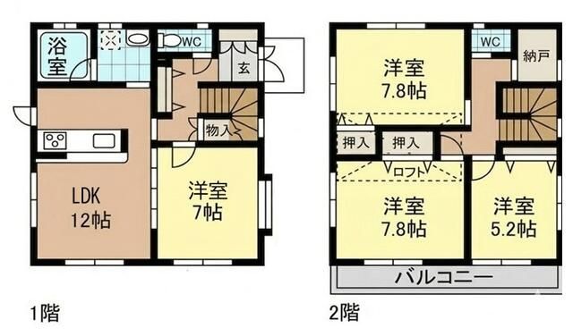 畑貸家 間取り