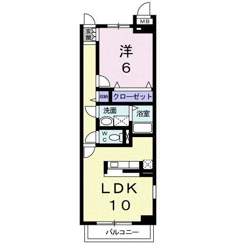 リーヴァ蛍田 101号室 間取り