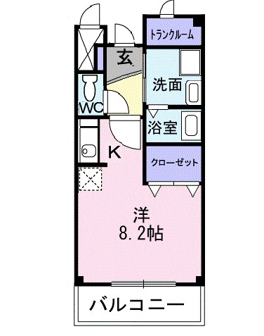 メゾン ド ブローテA 103号室 間取り