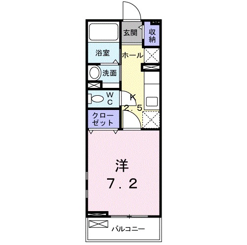 PLACIDO 105号室 間取り