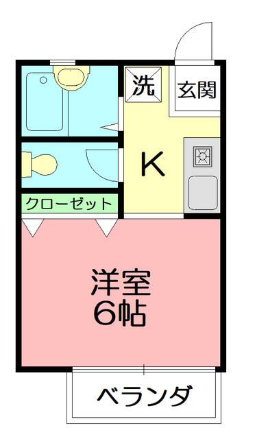ヒルテラス湘南A 201号室 間取り