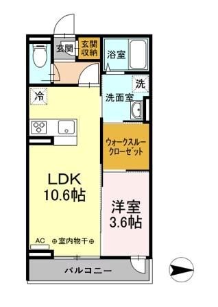 ルミエール本厚木 207号室 間取り