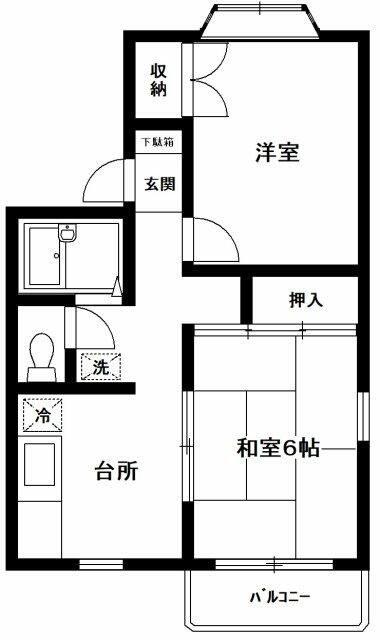 第二鵠沼海浜ハイツ 102号室 間取り