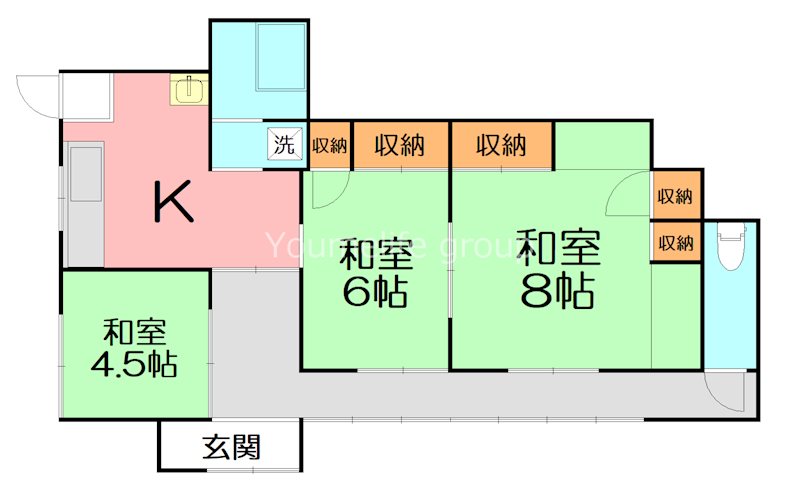 御殿貸家Y様邸   間取り