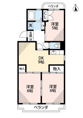 ブルースカイ平塚Ⅱ 間取り