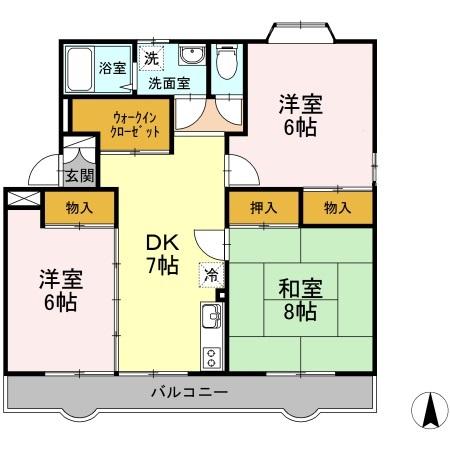 エスポワールいずみ 231号室 間取り