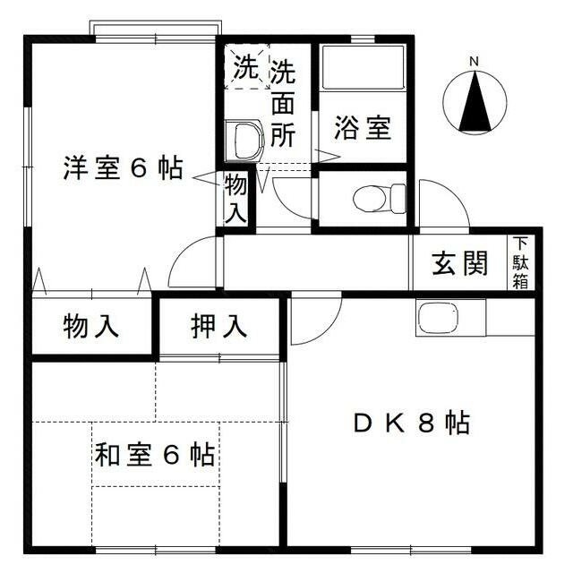ハイツさつき 102号室 間取り