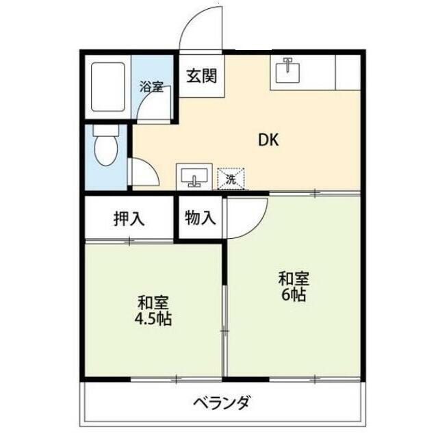 サンハイツA 105号室 間取り