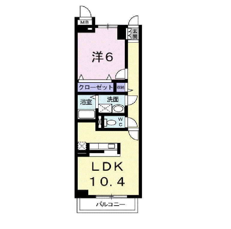 MGM BLDG.Ⅰ 102号室 間取り
