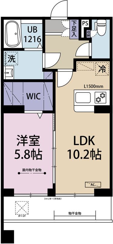 Riz Raffine湘南 204号室 間取り