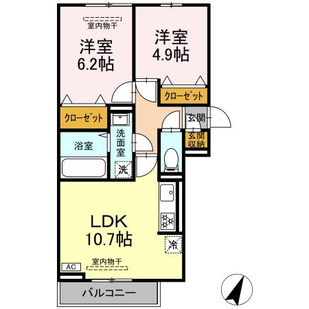 セン・ラークヒルズ 203号室 間取り