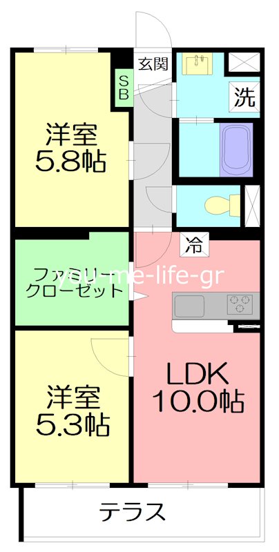 ジュヌ・プリーモ 101号室 間取り