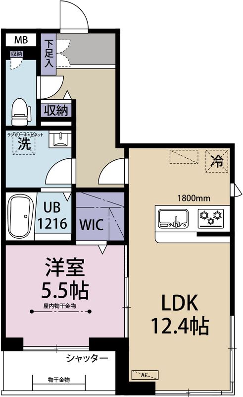 Riz Raffine湘南 101号室 間取り