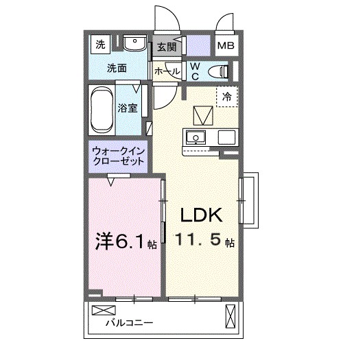 ル　グランシャリオ 101号室 間取り