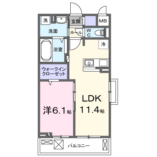 ル グランシャリオ 301号室 間取り