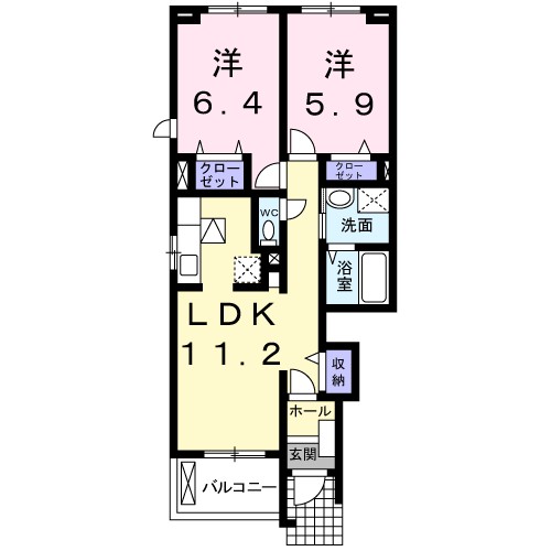 グリッティパレス湘南Ｂ 間取り