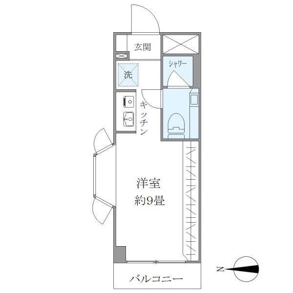 ＩＳＭ平塚 409号室 間取り