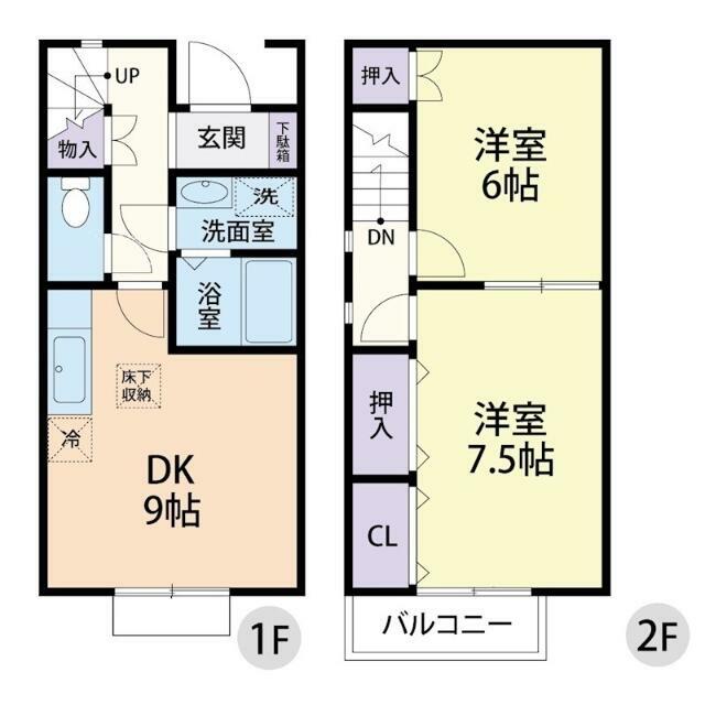 FALIATE Ⅱ 107号室 間取り